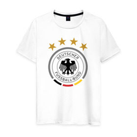 Мужская футболка хлопок с принтом Сборная Германии в Новосибирске, 100% хлопок | прямой крой, круглый вырез горловины, длина до линии бедер, слегка спущенное плечо. | germany | германия