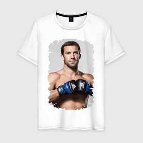 Мужская футболка хлопок с принтом Luke Rockhold (MMA) в Новосибирске, 100% хлопок | прямой крой, круглый вырез горловины, длина до линии бедер, слегка спущенное плечо. | ufc