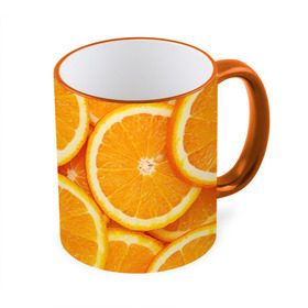 Кружка 3D с принтом Апельсин в Новосибирске, керамика | ёмкость 330 мл | апельсин | еда | лимон | фрукт