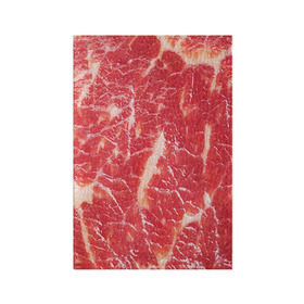 Обложка для паспорта матовая кожа с принтом Мясо в Новосибирске, натуральная матовая кожа | размер 19,3 х 13,7 см; прозрачные пластиковые крепления | Тематика изображения на принте: бекон | еда | мясо