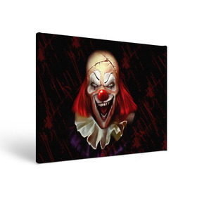 Холст прямоугольный с принтом Зомби клоун в Новосибирске, 100% ПВХ |  | halloween | злодей | злой | клоун | монстр | хэлоуин