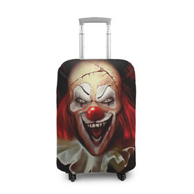 Чехол для чемодана 3D с принтом Зомби клоун в Новосибирске, 86% полиэфир, 14% спандекс | двустороннее нанесение принта, прорези для ручек и колес | halloween | злодей | злой | клоун | монстр | хэлоуин