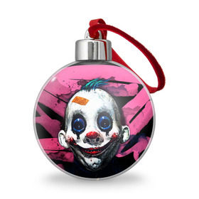 Ёлочный шар с принтом Клоун в Новосибирске, Пластик | Диаметр: 77 мм | halloween | злодей | злой | клоун | монстр | хэлоуин
