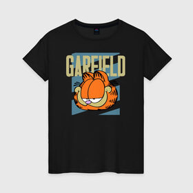 Женская футболка хлопок с принтом Garfield Radical в Новосибирске, 100% хлопок | прямой крой, круглый вырез горловины, длина до линии бедер, слегка спущенное плечо | garfield radical гарфилд кот