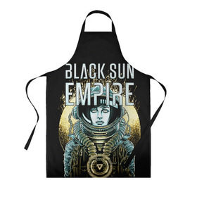 Фартук 3D с принтом Black Sun Empire в Новосибирске, 100% полиэстер | общий размер — 65 х 85 см, ширина нагрудника — 26 см, горловина — 53 см, длина завязок — 54 см, общий обхват в поясе — 173 см. Принт на завязках и на горловине наносится с двух сторон, на основной части фартука — только с внешней стороны | empire