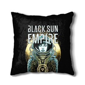 Подушка 3D с принтом Black Sun Empire в Новосибирске, наволочка – 100% полиэстер, наполнитель – холлофайбер (легкий наполнитель, не вызывает аллергию). | состоит из подушки и наволочки. Наволочка на молнии, легко снимается для стирки | empire