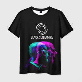 Мужская футболка 3D с принтом Black Sun Empire в Новосибирске, 100% полиэфир | прямой крой, круглый вырез горловины, длина до линии бедер | empire