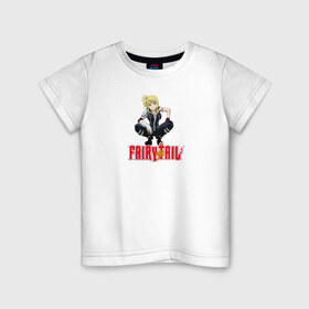 Детская футболка хлопок с принтом Fairy Tail в Новосибирске, 100% хлопок | круглый вырез горловины, полуприлегающий силуэт, длина до линии бедер | 