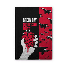 Обложка для автодокументов с принтом Green Day в Новосибирске, натуральная кожа |  размер 19,9*13 см; внутри 4 больших “конверта” для документов и один маленький отдел — туда идеально встанут права | green day | rock | грин дей | рок