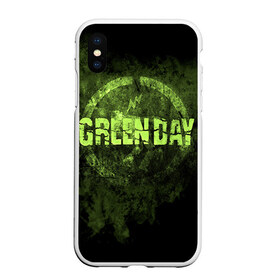 Чехол для iPhone XS Max матовый с принтом Green Day в Новосибирске, Силикон | Область печати: задняя сторона чехла, без боковых панелей | Тематика изображения на принте: green day | rock | грин дей | рок