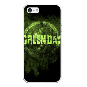 Чехол для Apple iPhone 5/5S силиконовый с принтом Green Day в Новосибирске, Силикон | Область печати: задняя сторона чехла, без боковых панелей | green day | rock | грин дей | рок