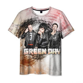 Мужская футболка 3D с принтом Green Day в Новосибирске, 100% полиэфир | прямой крой, круглый вырез горловины, длина до линии бедер | green day | rock | грин дей | рок