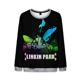 Мужской свитшот 3D с принтом Linkin Park в Новосибирске, 100% полиэстер с мягким внутренним слоем | круглый вырез горловины, мягкая резинка на манжетах и поясе, свободная посадка по фигуре | linkin park | rock | линкин парк | рок