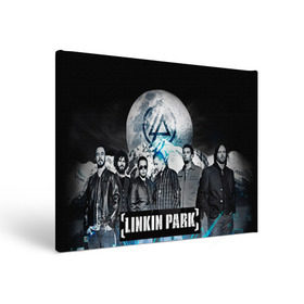 Холст прямоугольный с принтом Linkin Park в Новосибирске, 100% ПВХ |  | linkin park | rock | линкин парк | рок