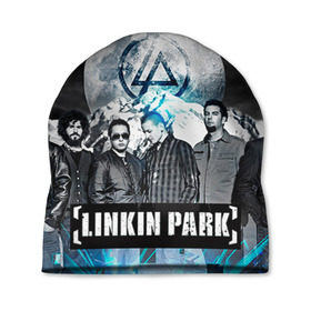 Шапка 3D с принтом Linkin Park в Новосибирске, 100% полиэстер | универсальный размер, печать по всей поверхности изделия | linkin park | rock | линкин парк | рок