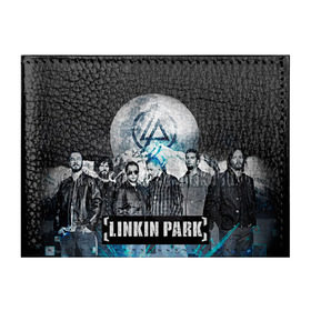 Обложка для студенческого билета с принтом Linkin Park в Новосибирске, натуральная кожа | Размер: 11*8 см; Печать на всей внешней стороне | linkin park | rock | линкин парк | рок