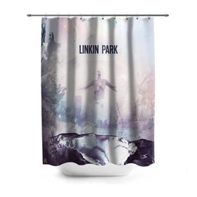 Штора 3D для ванной с принтом Linkin Park в Новосибирске, 100% полиэстер | плотность материала — 100 г/м2. Стандартный размер — 146 см х 180 см. По верхнему краю — пластиковые люверсы для креплений. В комплекте 10 пластиковых колец | linkin park | rock | линкин парк | рок