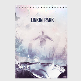 Скетчбук с принтом Linkin Park в Новосибирске, 100% бумага
 | 48 листов, плотность листов — 100 г/м2, плотность картонной обложки — 250 г/м2. Листы скреплены сверху удобной пружинной спиралью | linkin park | rock | линкин парк | рок
