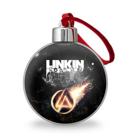Ёлочный шар с принтом Linkin Park в Новосибирске, Пластик | Диаметр: 77 мм | Тематика изображения на принте: linkin park | rock | линкин парк | рок