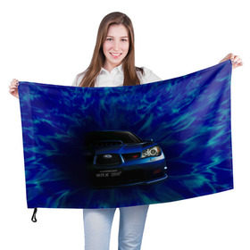 Флаг 3D с принтом Subaru в Новосибирске, 100% полиэстер | плотность ткани — 95 г/м2, размер — 67 х 109 см. Принт наносится с одной стороны | impreza | jdm | sti | subaru | wrx