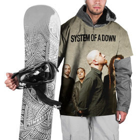 Накидка на куртку 3D с принтом System of a Down в Новосибирске, 100% полиэстер |  | hard rock | metal | rock | serj | system of a down | tankian | метал | рок | систем | танкян | хардрок