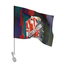 Флаг для автомобиля с принтом System of a Down в Новосибирске, 100% полиэстер | Размер: 30*21 см | hard rock | metal | rock | serj | system of a down | tankian | метал | рок | систем | танкян | хардрок