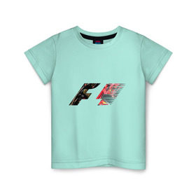 Детская футболка хлопок с принтом Formula 1 в Новосибирске, 100% хлопок | круглый вырез горловины, полуприлегающий силуэт, длина до линии бедер | 1 | f | f1 | formula | один | формула