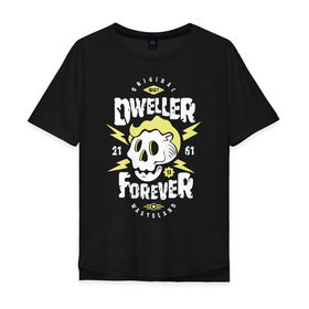 Мужская футболка хлопок Oversize с принтом Dweller Forever в Новосибирске, 100% хлопок | свободный крой, круглый ворот, “спинка” длиннее передней части | Тематика изображения на принте: 