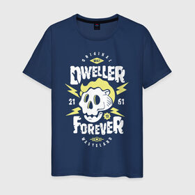 Мужская футболка хлопок с принтом Dweller Forever в Новосибирске, 100% хлопок | прямой крой, круглый вырез горловины, длина до линии бедер, слегка спущенное плечо. | Тематика изображения на принте: 