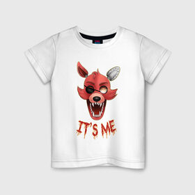 Детская футболка хлопок с принтом Five nights at Freddy`s Foxy в Новосибирске, 100% хлопок | круглый вырез горловины, полуприлегающий силуэт, длина до линии бедер | Тематика изображения на принте: фнаф
