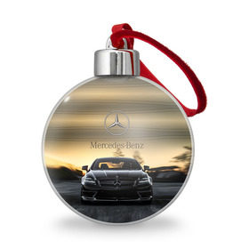 Ёлочный шар с принтом Mercedes в Новосибирске, Пластик | Диаметр: 77 мм | Тематика изображения на принте: amg | benz | mercedes | бенс | бенц | мерседес