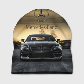 Шапка 3D с принтом Mercedes в Новосибирске, 100% полиэстер | универсальный размер, печать по всей поверхности изделия | Тематика изображения на принте: amg | benz | mercedes | бенс | бенц | мерседес