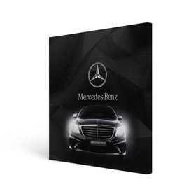 Холст квадратный с принтом Mercedes в Новосибирске, 100% ПВХ |  | amg | benz | mercedes | бенс | бенц | мерседес