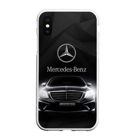 Чехол для iPhone XS Max матовый с принтом Mercedes в Новосибирске, Силикон | Область печати: задняя сторона чехла, без боковых панелей | amg | benz | mercedes | бенс | бенц | мерседес