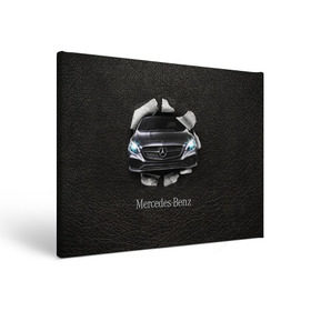 Холст прямоугольный с принтом Mercedes в Новосибирске, 100% ПВХ |  | amg | benz | mercedes | бенс | бенц | кожа | мерседес