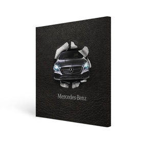 Холст квадратный с принтом Mercedes в Новосибирске, 100% ПВХ |  | amg | benz | mercedes | бенс | бенц | кожа | мерседес