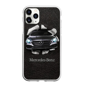 Чехол для iPhone 11 Pro матовый с принтом Mercedes в Новосибирске, Силикон |  | amg | benz | mercedes | бенс | бенц | кожа | мерседес