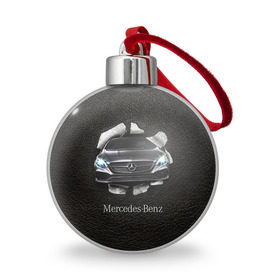 Ёлочный шар с принтом Mercedes в Новосибирске, Пластик | Диаметр: 77 мм | Тематика изображения на принте: amg | benz | mercedes | бенс | бенц | кожа | мерседес