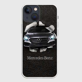 Чехол для iPhone 13 mini с принтом Mercedes в Новосибирске,  |  | amg | benz | mercedes | бенс | бенц | кожа | мерседес