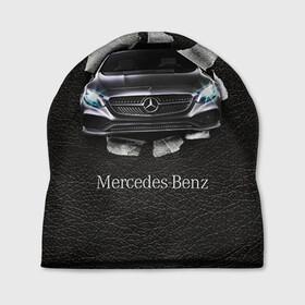 Шапка 3D с принтом Mercedes в Новосибирске, 100% полиэстер | универсальный размер, печать по всей поверхности изделия | amg | benz | mercedes | бенс | бенц | кожа | мерседес