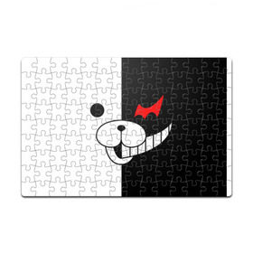 Пазл магнитный 126 элементов с принтом Danganronpa Monokuma в Новосибирске, полимерный материал с магнитным слоем | 126 деталей, размер изделия —  180*270 мм | Тематика изображения на принте: 