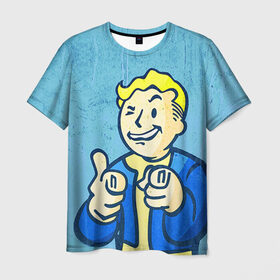 Мужская футболка 3D с принтом Fallout в Новосибирске, 100% полиэфир | прямой крой, круглый вырез горловины, длина до линии бедер | boy | fallout | vault | бункер | постапокалиптические | фалаут | фаллаут | фолаут | фоллаут