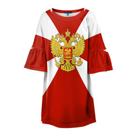 Детское платье 3D с принтом Внутренние войска в Новосибирске, 100% полиэстер | прямой силуэт, чуть расширенный к низу. Круглая горловина, на рукавах — воланы | армия | вв | вовчики | войска | мвд | милиция | силовые структуры