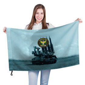 Флаг 3D с принтом Войска Противовоздушной обороны в Новосибирске, 100% полиэстер | плотность ткани — 95 г/м2, размер — 67 х 109 см. Принт наносится с одной стороны | армия | войска | всадники апокалипсиса | пво | ракетчики | тополя