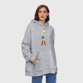 Худи SuperOversize хлопок с принтом Applejack Equestria Girls в Новосибирске, 70% хлопок, 30% полиэстер, мягкий начес внутри | карман-кенгуру, эластичная резинка на манжетах и по нижней кромке, двухслойный капюшон
 | applejack | equestria girls | mlp | пони