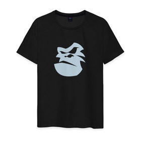 Мужская футболка хлопок с принтом Горилла в Новосибирске, 100% хлопок | прямой крой, круглый вырез горловины, длина до линии бедер, слегка спущенное плечо. | новый год | обезьяна | символ года | символ года   обезьяна.горилла