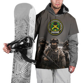 Накидка на куртку 3D с принтом Мотострелковые войска в Новосибирске, 100% полиэстер |  | армия | войска | мотострелки | пехота | силовые войска