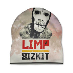 Шапка 3D с принтом Limp Bizkit в Новосибирске, 100% полиэстер | универсальный размер, печать по всей поверхности изделия | Тематика изображения на принте: bizkit | limp | limp bizkit | бизкит | лимп | лимп бизкит | лимпбизкит | рок