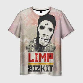 Мужская футболка 3D с принтом Limp Bizkit в Новосибирске, 100% полиэфир | прямой крой, круглый вырез горловины, длина до линии бедер | bizkit | limp | limp bizkit | бизкит | лимп | лимп бизкит | лимпбизкит | рок
