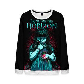 Мужской свитшот 3D с принтом Bring Me The Horizon в Новосибирске, 100% полиэстер с мягким внутренним слоем | круглый вырез горловины, мягкая резинка на манжетах и поясе, свободная посадка по фигуре | bmth | bring me the horizon | hardcore | rock | музыка | рок